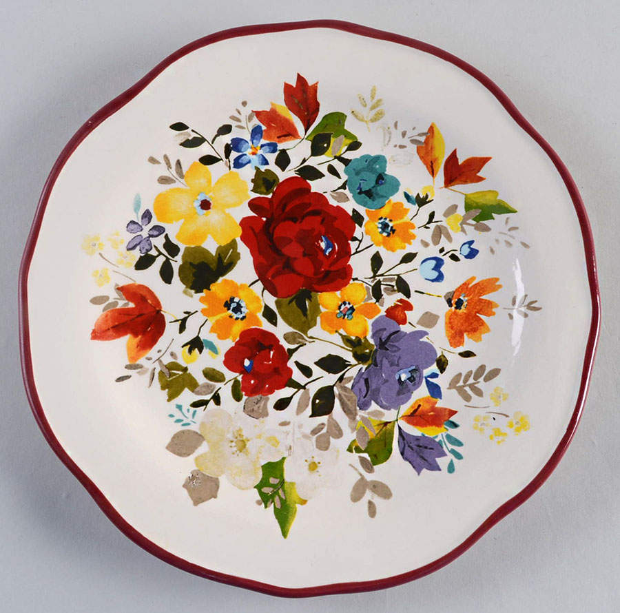 Timeless Floral Salad Plate by Pioneer Woman-1