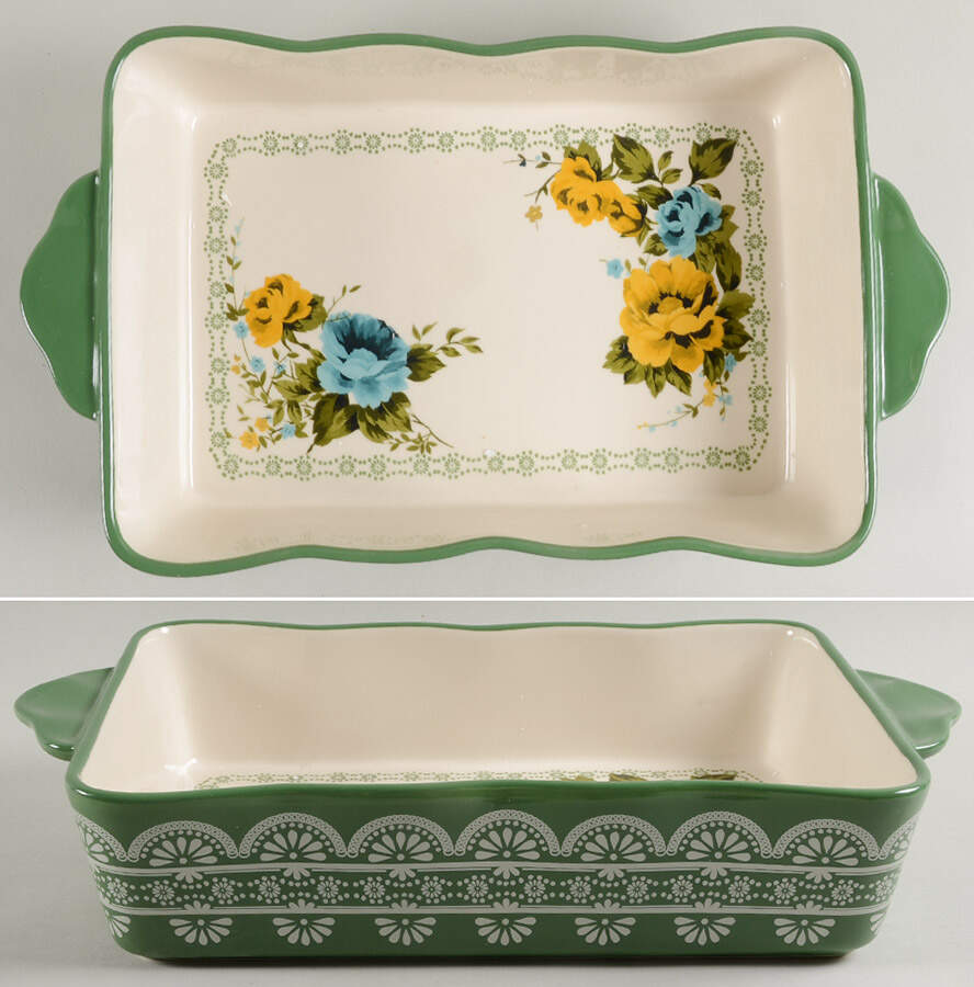 Rose Shadow 12" Rectangular Baker by Pioneer Woman-1