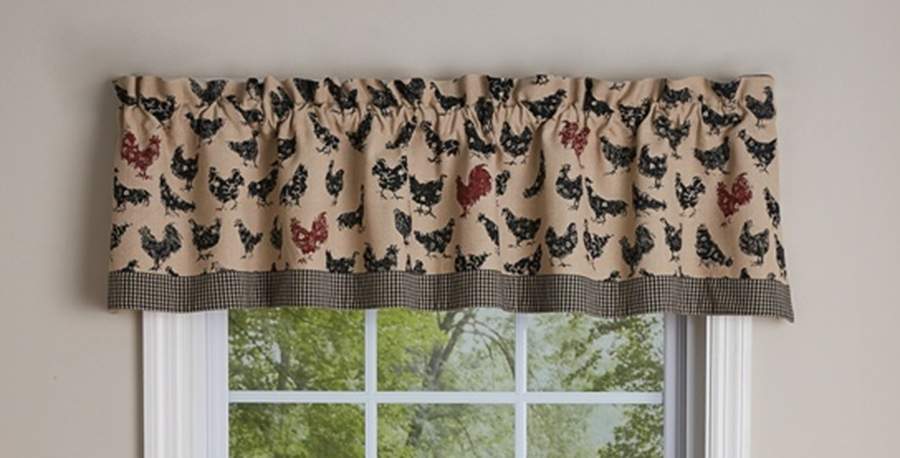 Hen Pecked 60" X 14" Valance Curtain by Park Designs-1