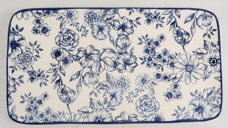 Gabriela Blue 14" Rectangular Serving Platter by Pfaltzgraff-1