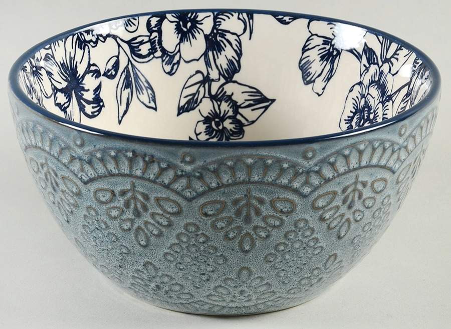 Gabriela Blue Soup/Cereal Bowl by Pfaltzgraff-1