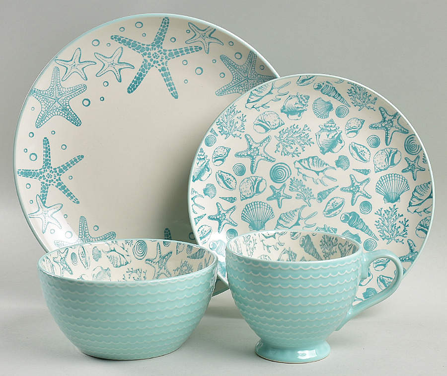 Venice (Aqua) 4 Piece Place Setting by Pfaltzgraff-1