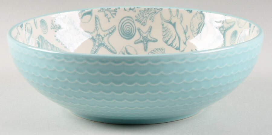 Venice (Aqua) 8" Individual Pasta Bowl by Pfaltzgraff-1