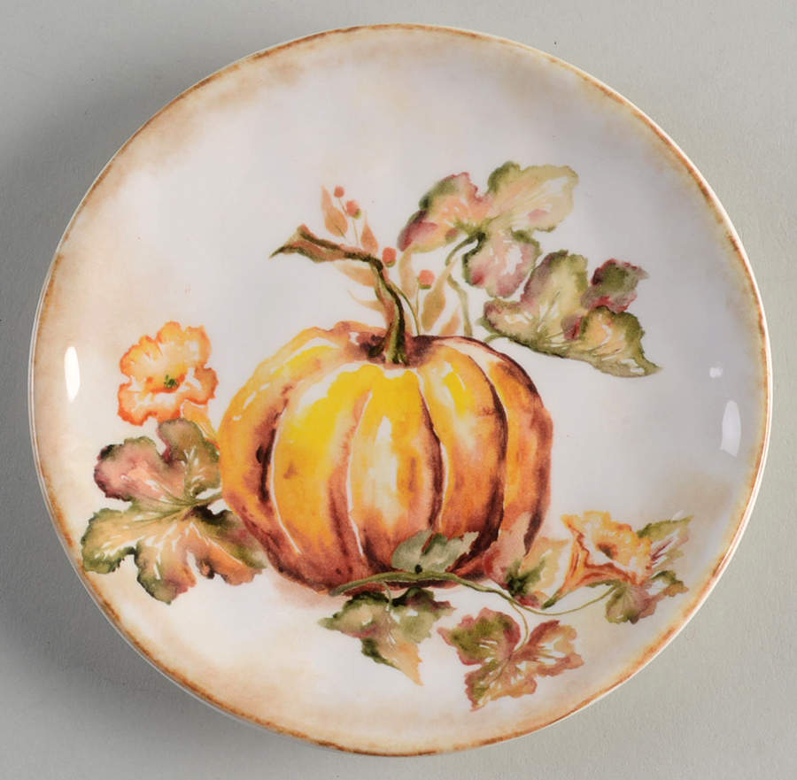 Harvest Blessing Pumpkin Appetizer Plate by Pier 1-1