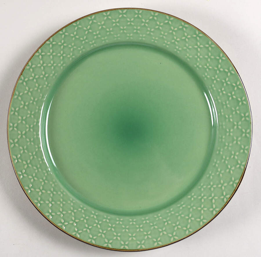 French Lace Green Dinner Plate by Pfaltzgraff-1