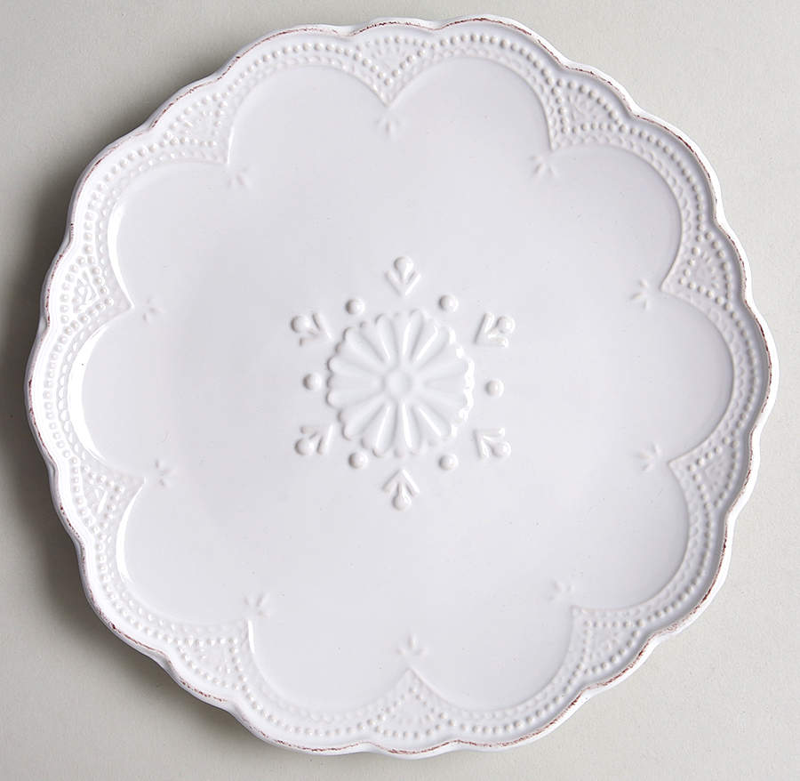 French Lace White Salad Plate by Pfaltzgraff-1