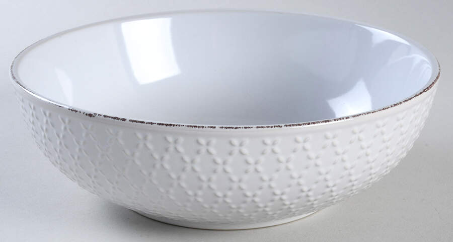French Lace White 7" Individual Pasta Bowl by Pfaltzgraff-1