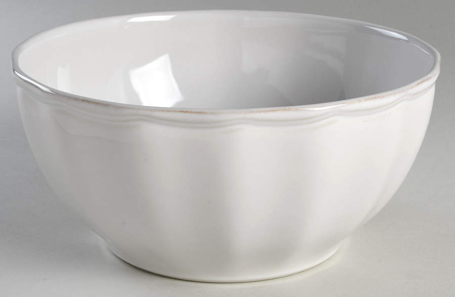 Charlotte White 9" Round Vegetable Bowl by Pottery Barn China-1