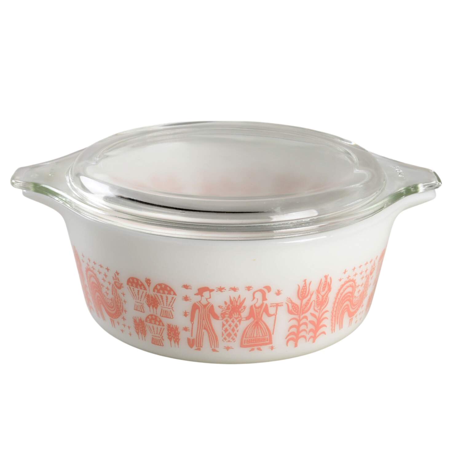 Butterprint Pink 1.50 Pt Round Covered Casserole by Pyrex-1