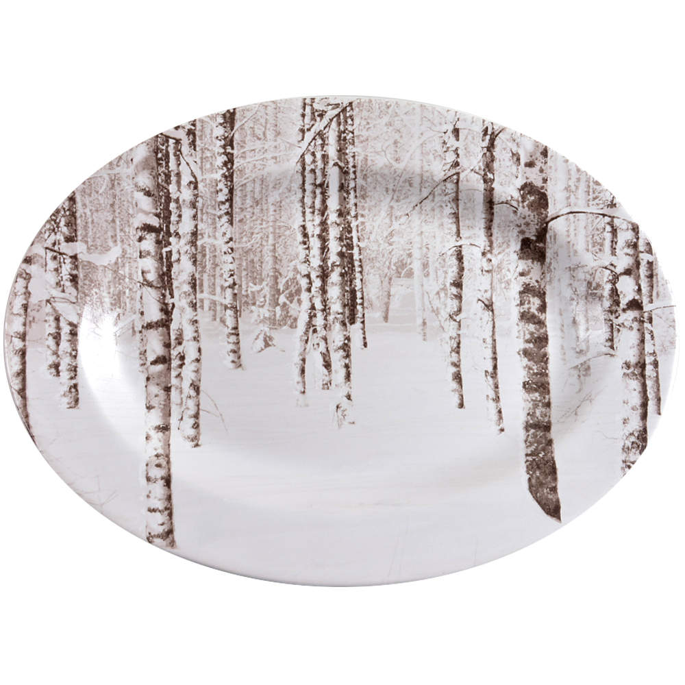Snow Forest 14" Oval Serving Platter by Pier 1-1