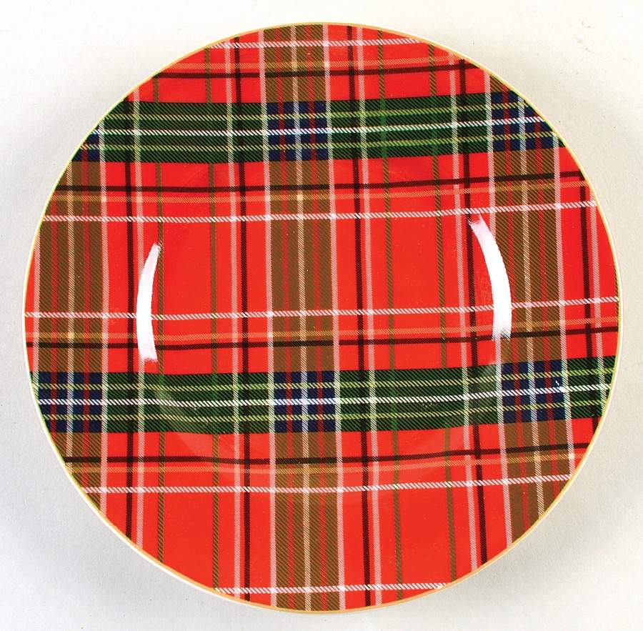 Tartan Plaid Salad Plate by Pier 1-1