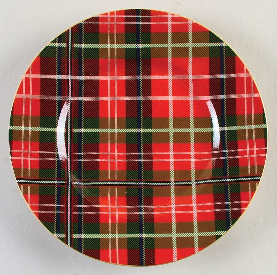 Tartan Plaid Salad Plate by Pier 1-1