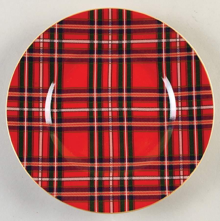 Tartan Plaid Salad Plate by Pier 1-1
