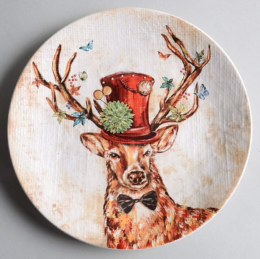 Regal Deer Salad Plate by Pier 1-1