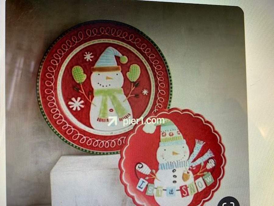 Let It Snow Dinner Plate by Pier 1-1