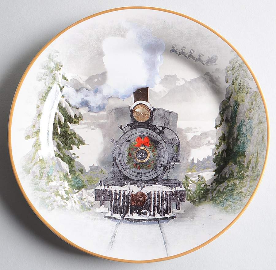 Nostalgic Santa (Nostalgic Christmas) Salad Plate by Pottery Barn China-1