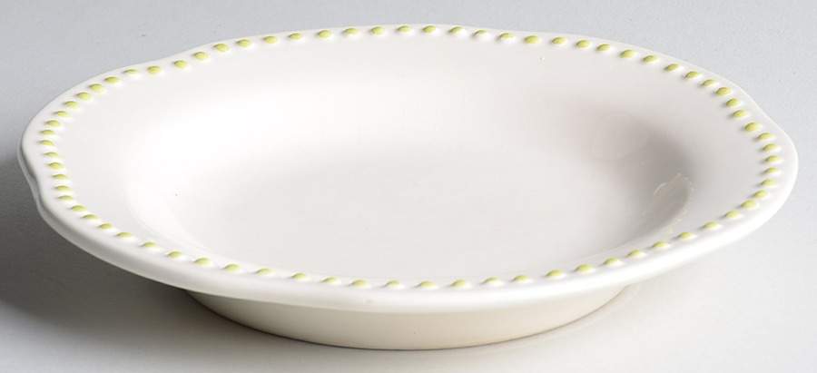 Emma (Green Bead Edge) Salad Plate by Pottery Barn China-1