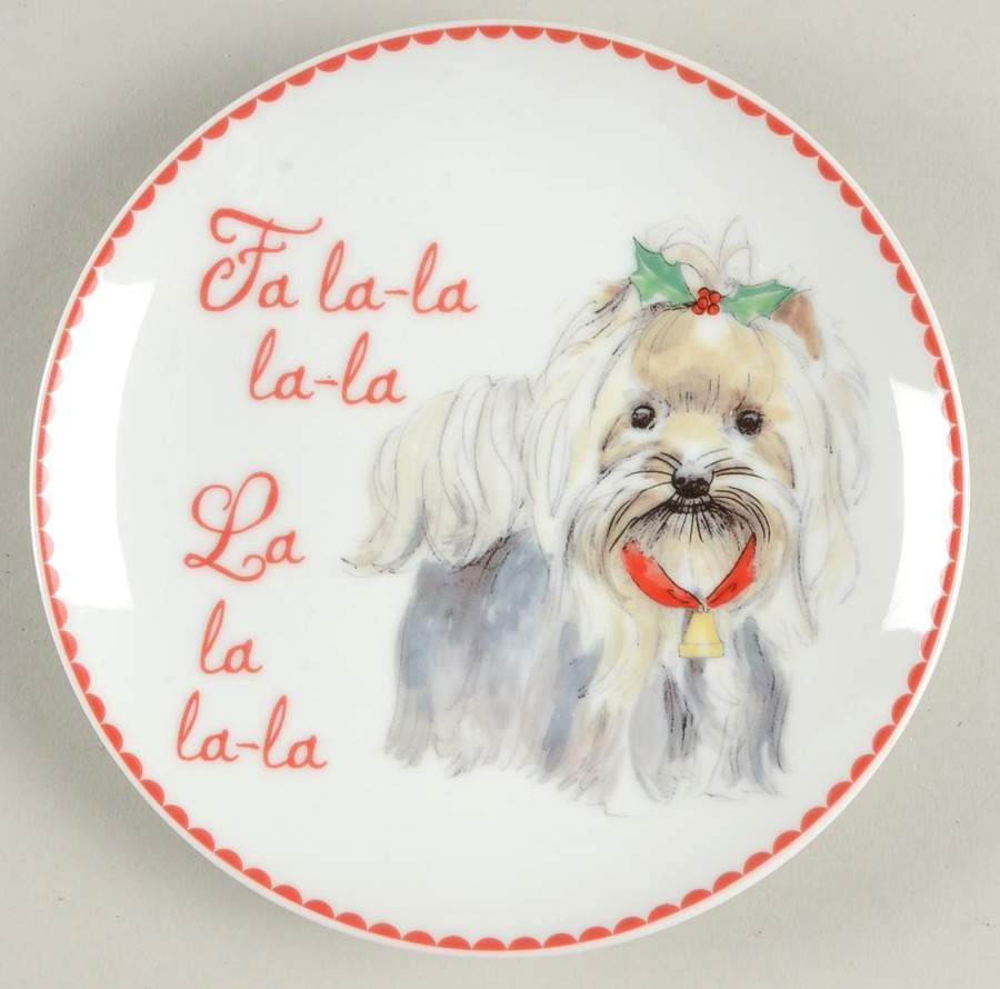 Sentiment Christmas Pup Appetizer Plate by Pier 1-1