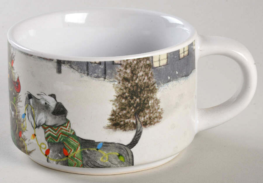 Park Avenue Puppies Christmas Tre Stackable Mug by Pier 1-1