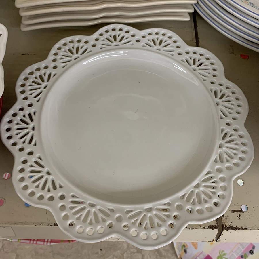 Doily Lace Salad Plate by Pier 1-1