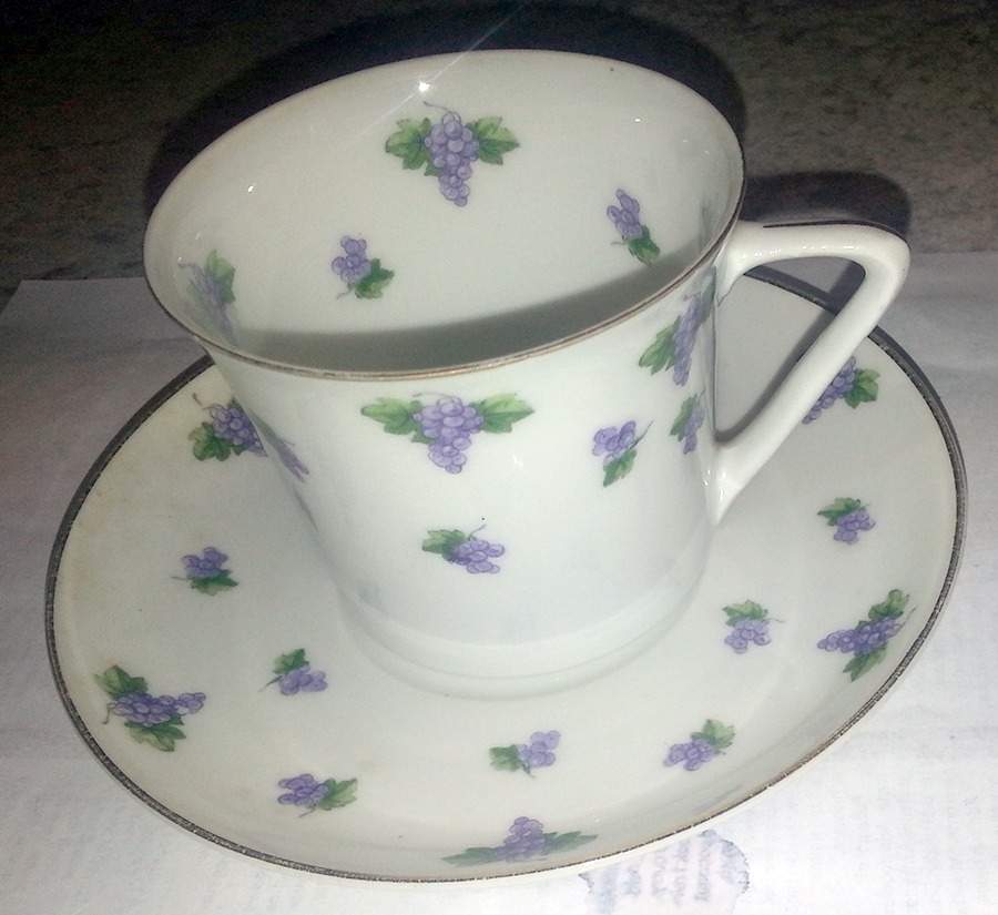 PUN156 Flat Cup & Saucer Set by Porcelain Union-1