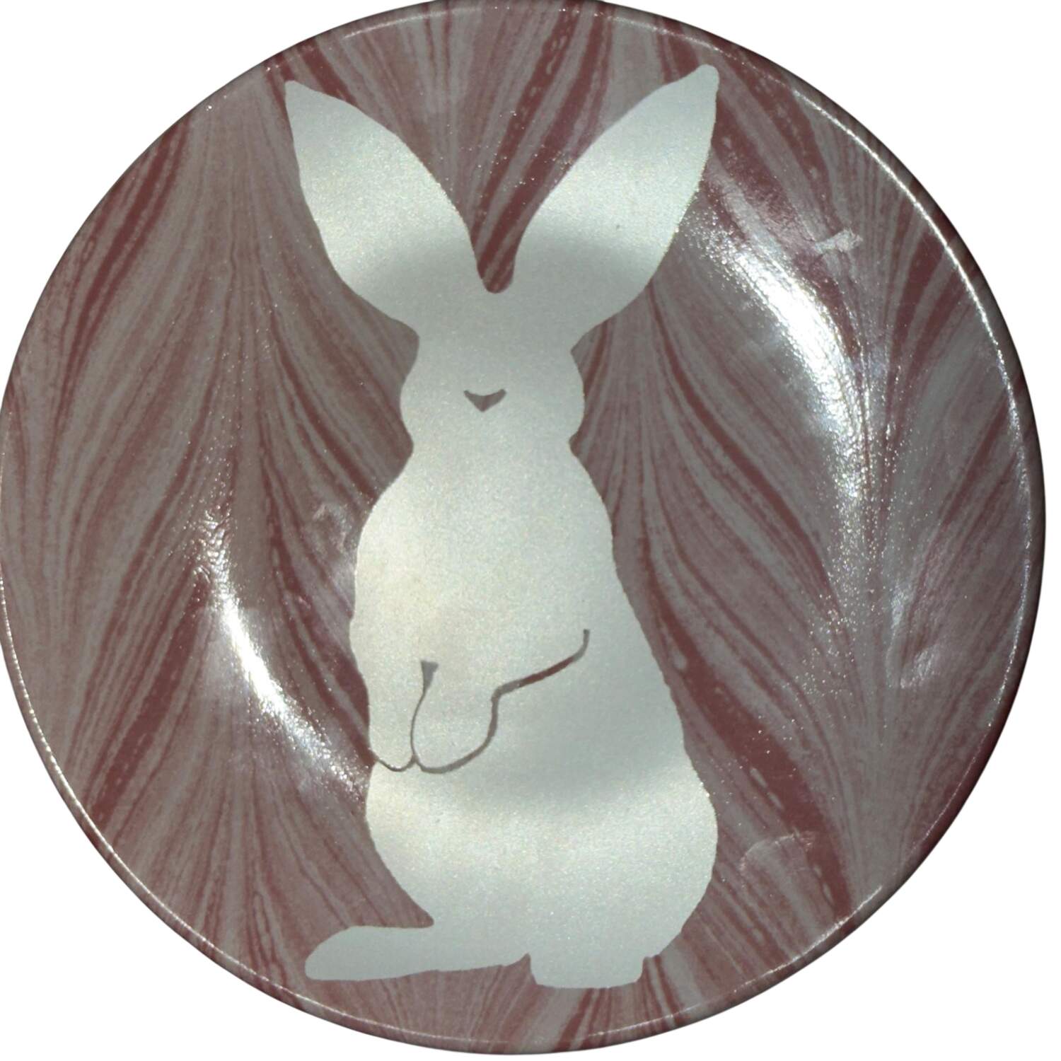 Elegant Silhouette Bunnies Salad Plate by Pier 1-1