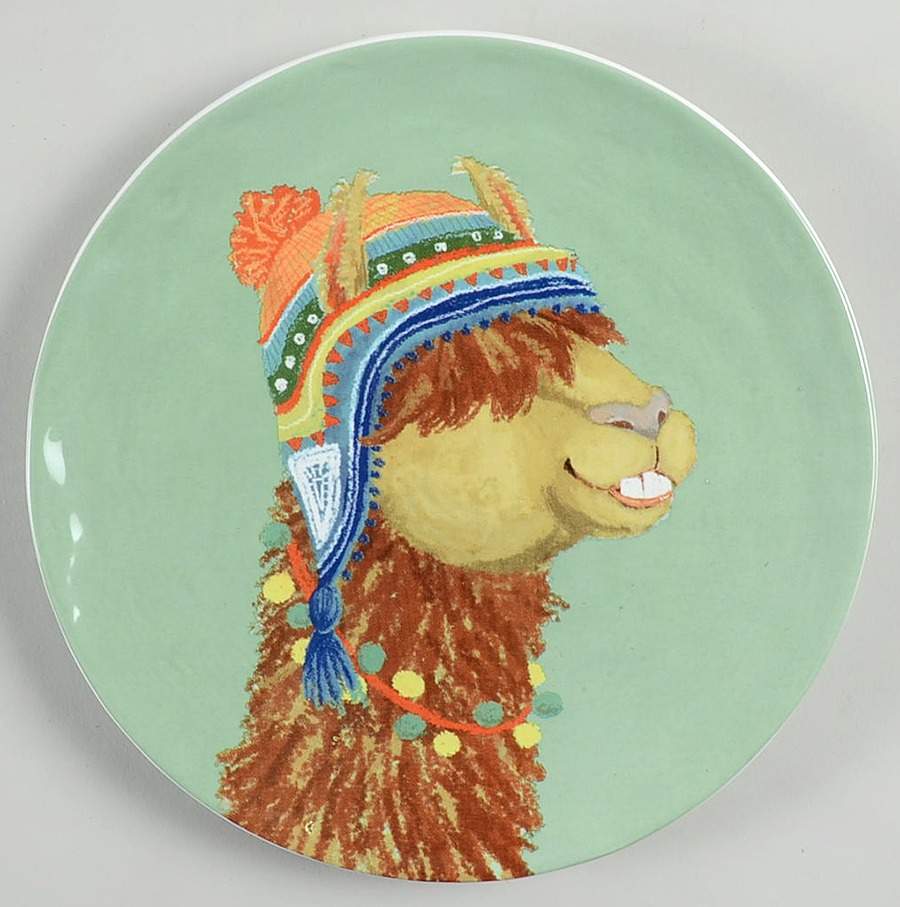 Desert Llama Salad Plate by Pier 1-1