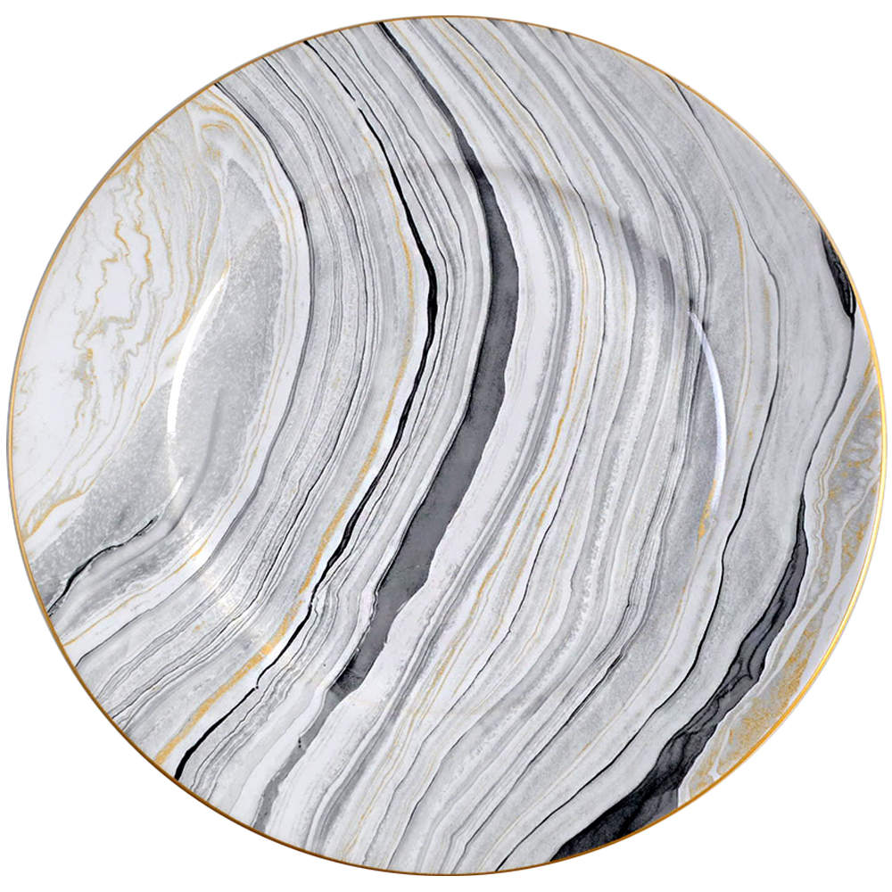 Katalla Bay Gray Dinner Plate by Pier 1-1