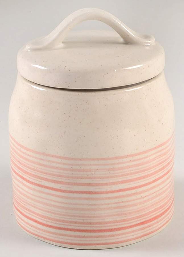 Pink Brush Small Canister & Lid by Potter's Studio-1