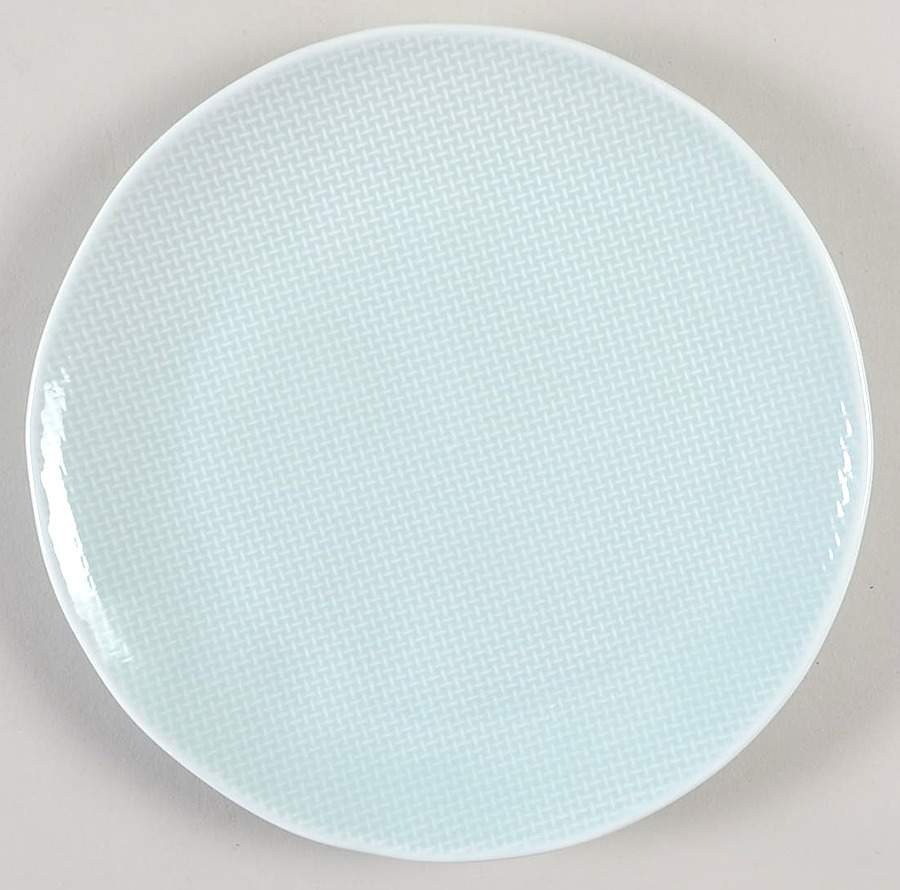 Cross Stitch Mint Salad Plate by Potter's Studio-1