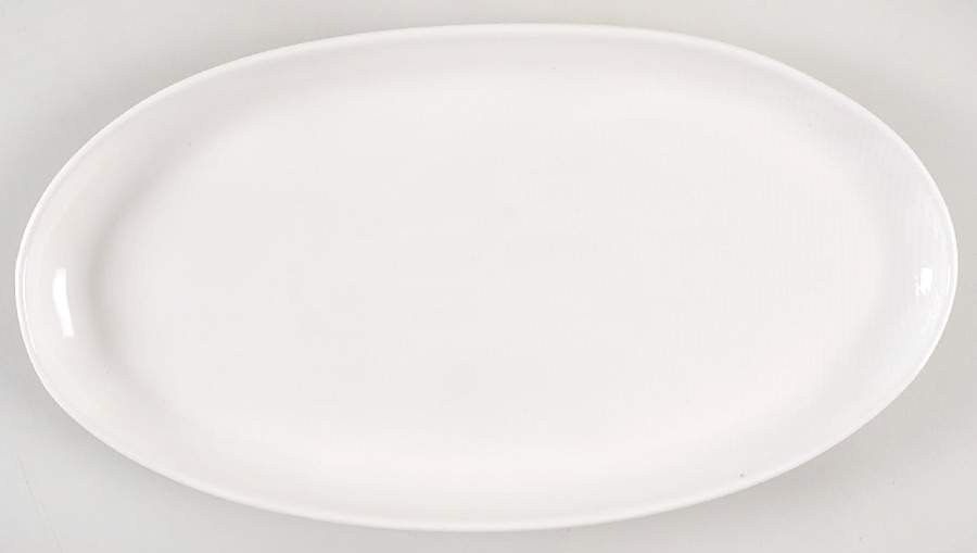 Cross Stitch White 14" Oval Tray by Potter's Studio-1