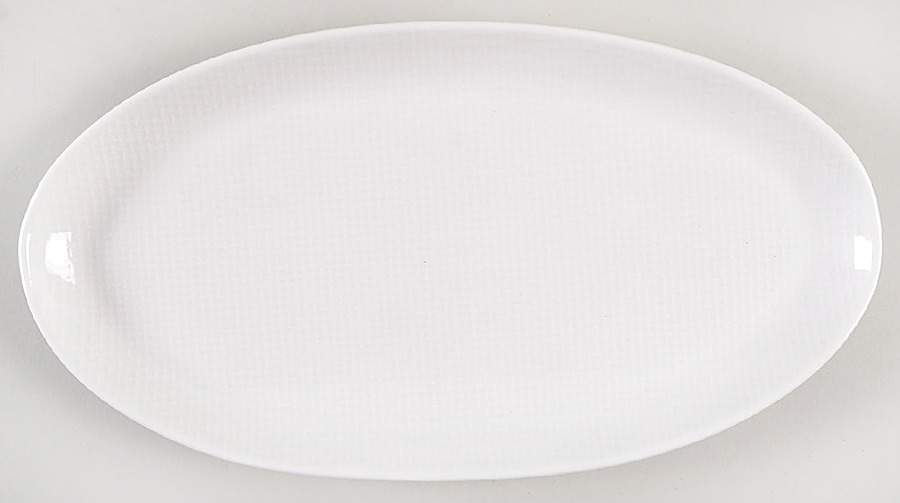 Cross Stitch White 10" Oval Tray by Potter's Studio-1