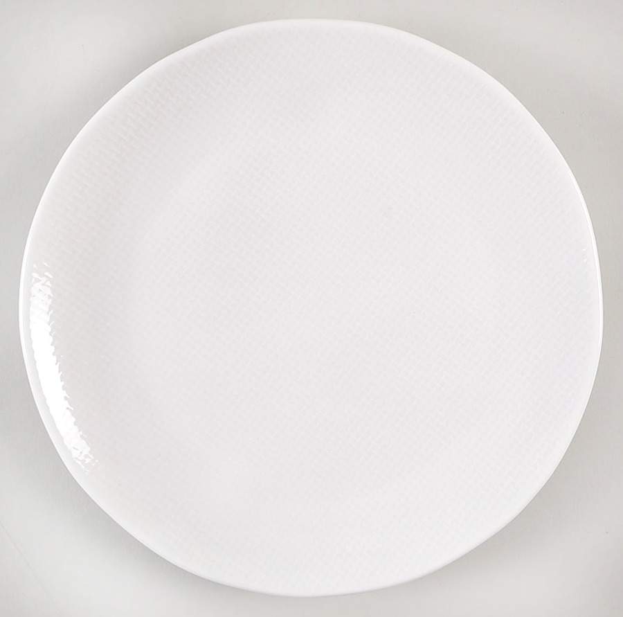 Cross Stitch White Salad Plate by Potter's Studio-1