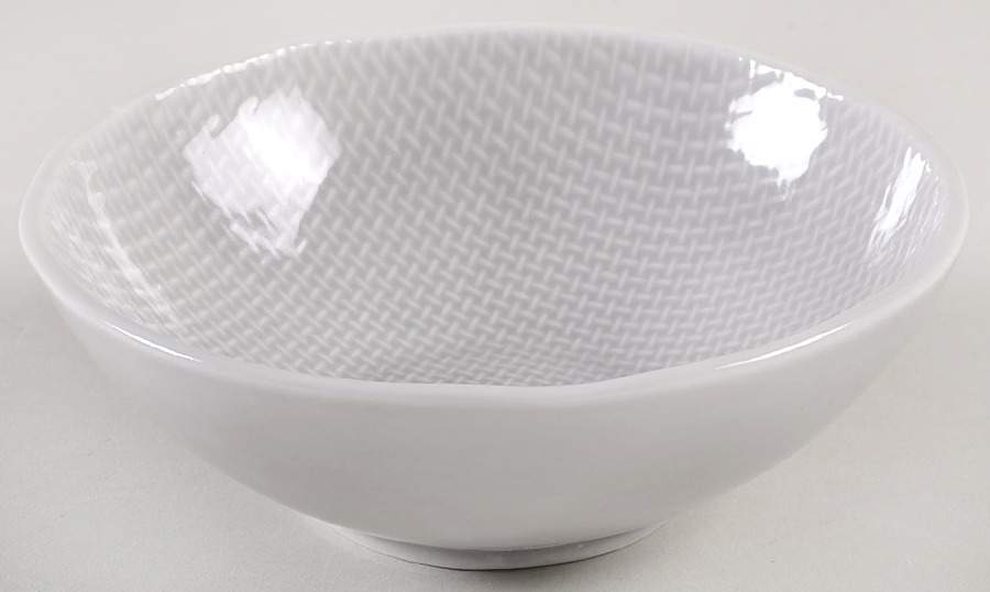 Cross Stitch Grey Individual Snack Bowl by Potter's Studio-1