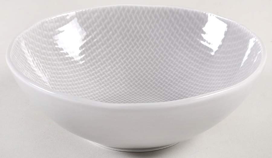 Cross Stitch Grey Individual Salad Bowl by Potter's Studio-1