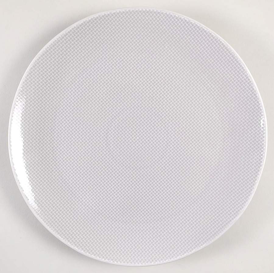 Cross Stitch Grey Dinner Plate by Potter's Studio-1