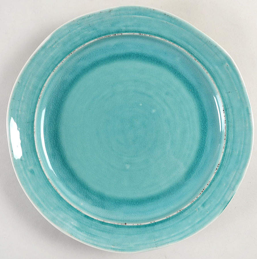 Midori Crackle Turquoise Dinner Plate by Pier 1-1