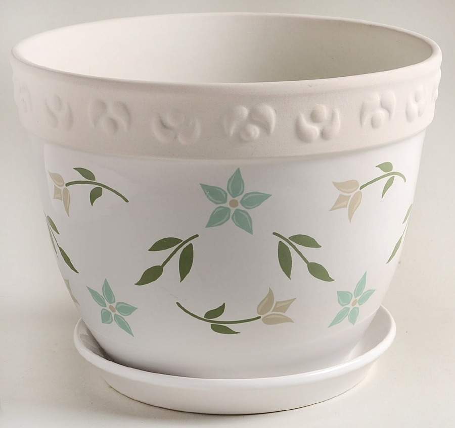 PRH14 6" Flower Pot & Underplate by Princess House-1