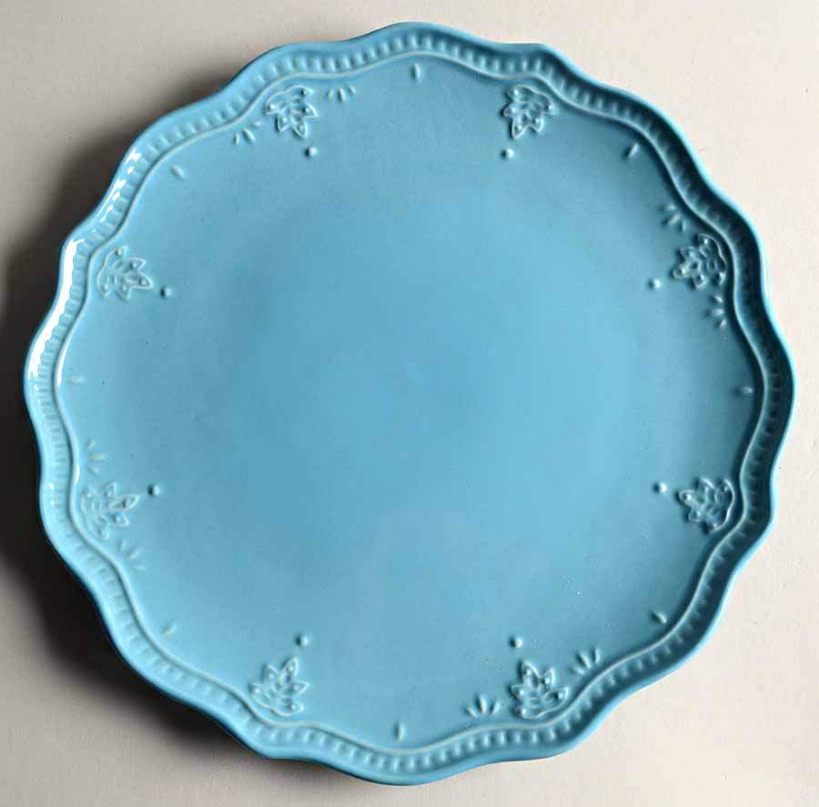 Farmhouse Lace Light Blue Dinner Plate by Pioneer Woman-1