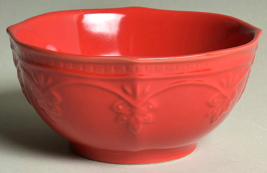 Farmhouse Lace Red Soup/Cereal Bowl by Pioneer Woman-1