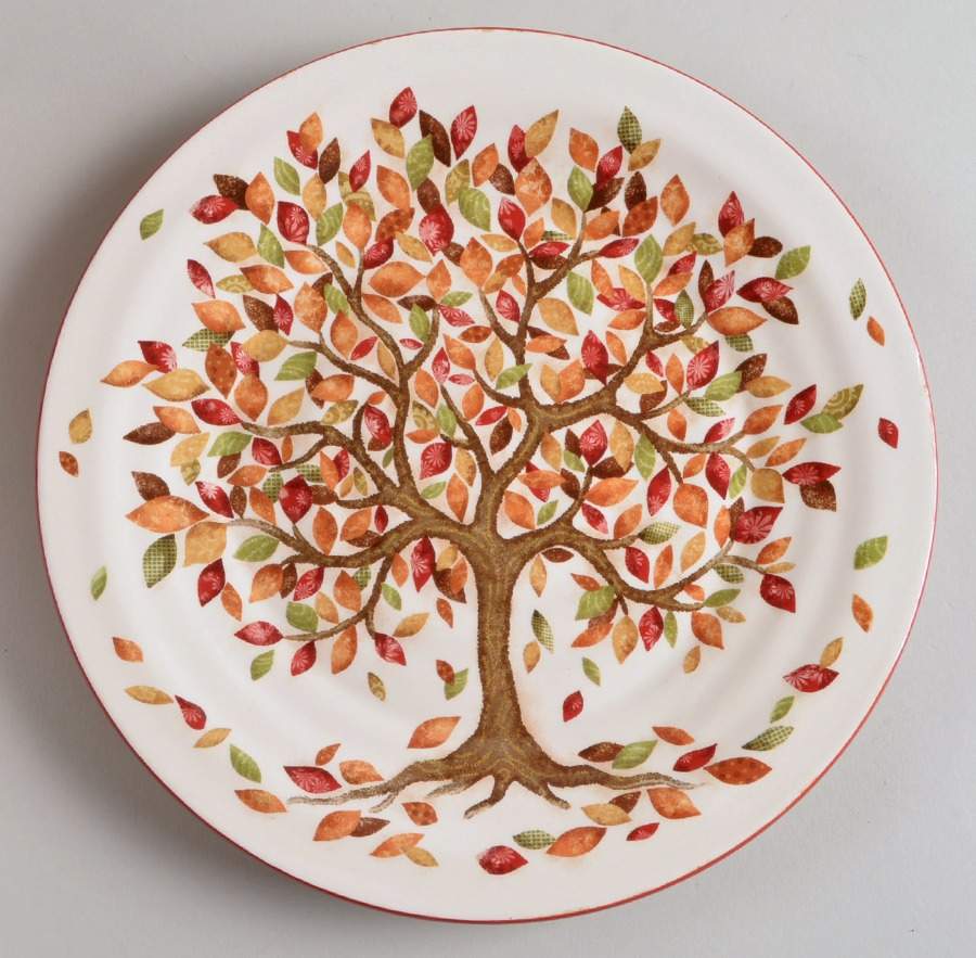 Autumn Tree Salad Plate by Pier 1-1