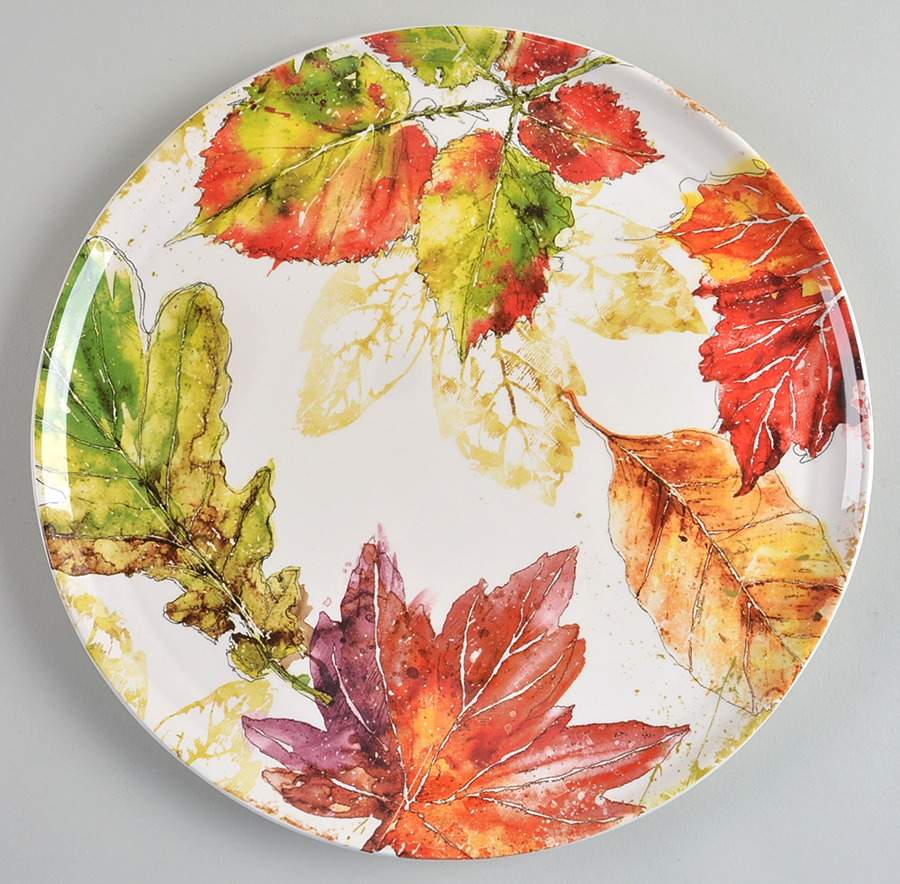 Wildwood Leaves Dinner Plate by Pier 1-1