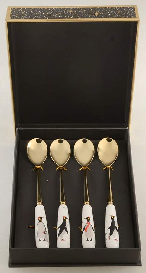 Penguins Teaspoon - Set of 4 Motifs by Portmeirion-1