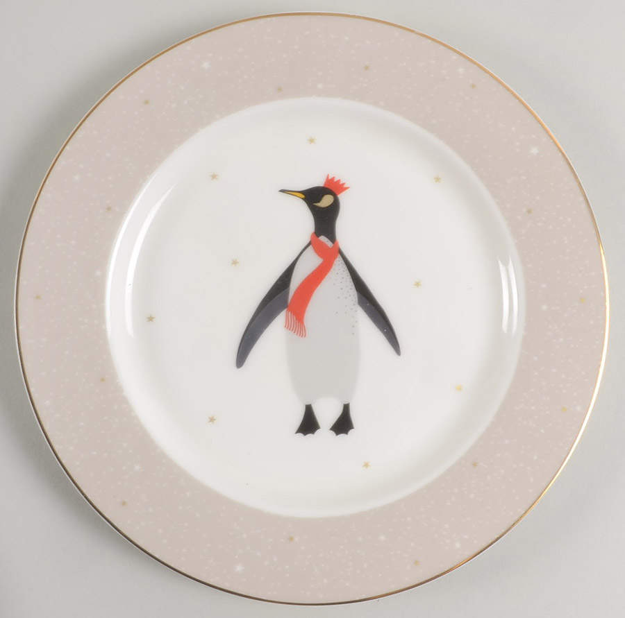 Penguins Salad/Dessert Plate by Portmeirion-1