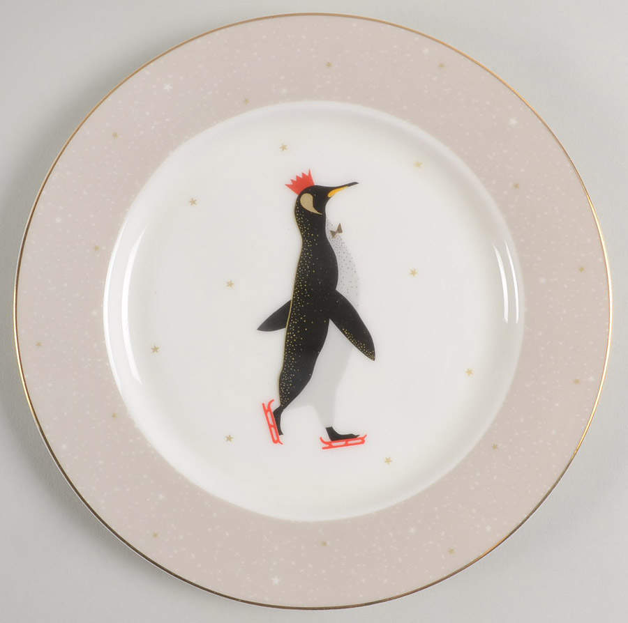 Penguins Salad/Dessert Plate by Portmeirion-1