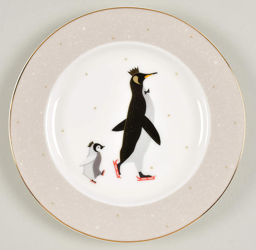 Penguins Salad/Dessert Plate by Portmeirion-1