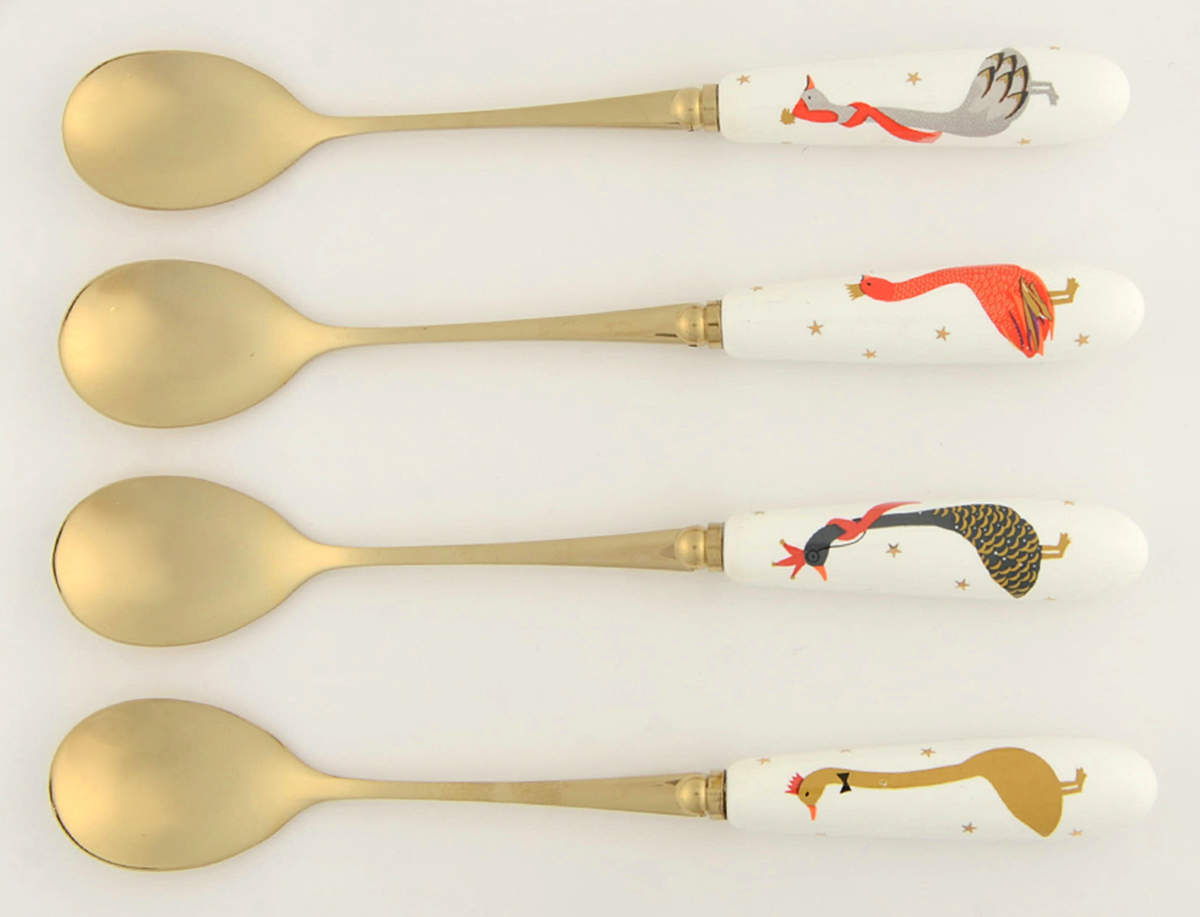 Geese Teaspoon - Set of 4 Motifs by Portmeirion-1