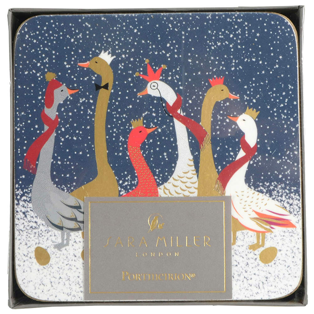 Geese Square Corkback Coaster - Set of 6 by Portmeirion-1