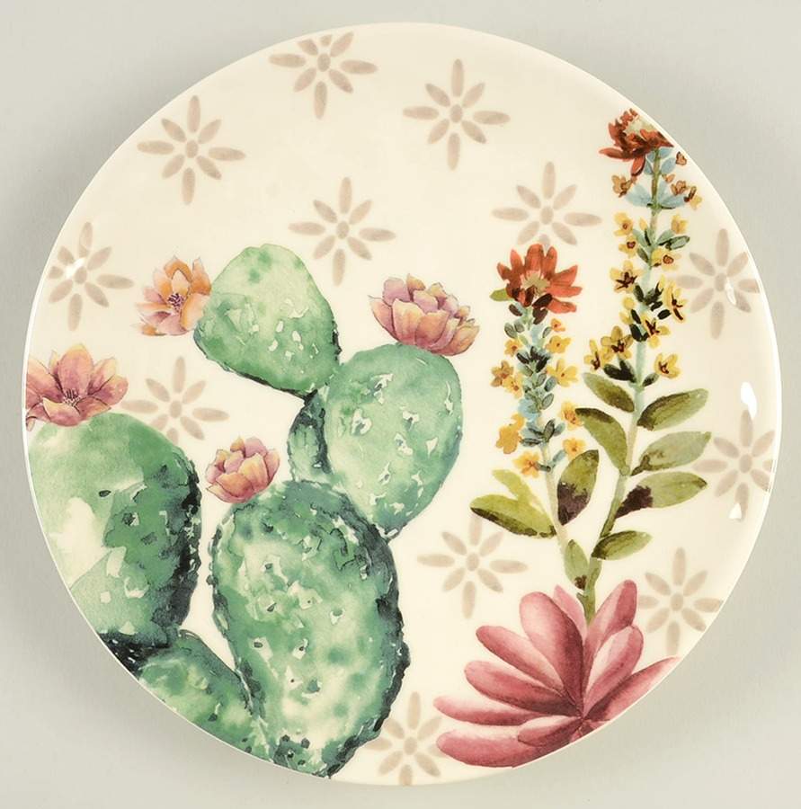 Cactus Flowers Salad Plate by Pier 1-1