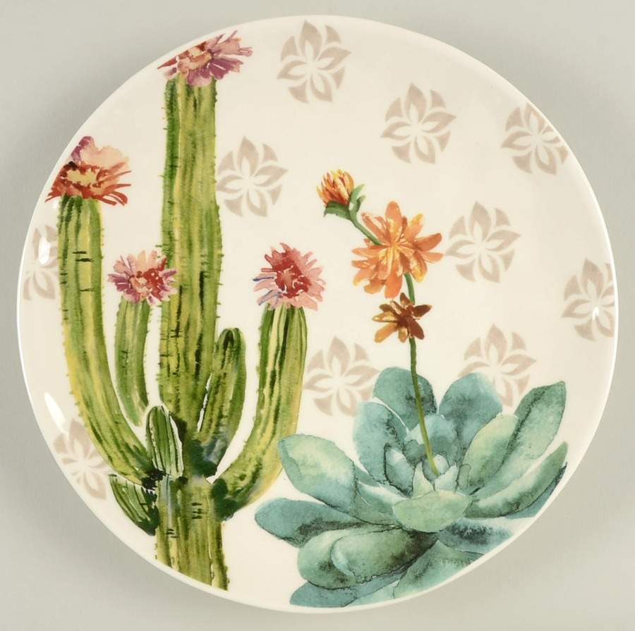 Cactus Flowers Salad Plate by Pier 1-1